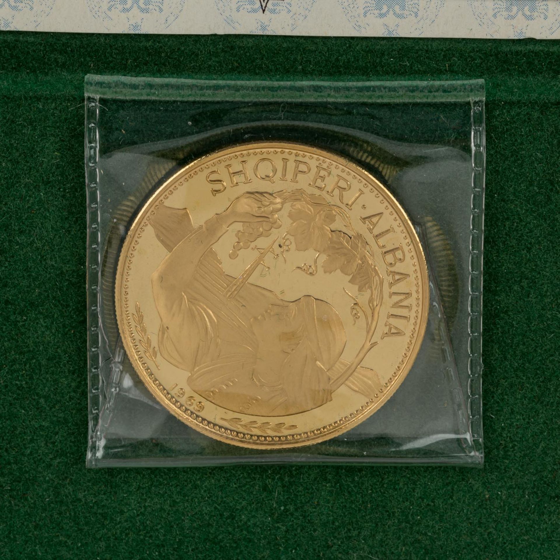 Selten! Albanien/GOLD - 100 Leke 1969, Shqiperi, ca. 17,7 g fein, PP, im originalen - Bild 2 aus 2