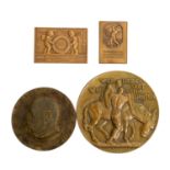 Konvolut Medaillen und Plaketten, 4 Stück, darunter a) Medaille von Bredow 1930 WER L