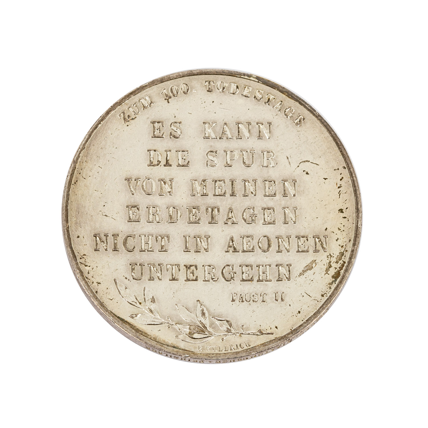 Weimarer Republik - Silberne Gedenkmedaille 1932, Medailleur R. Kullrich, Auf den 100. - Image 2 of 2