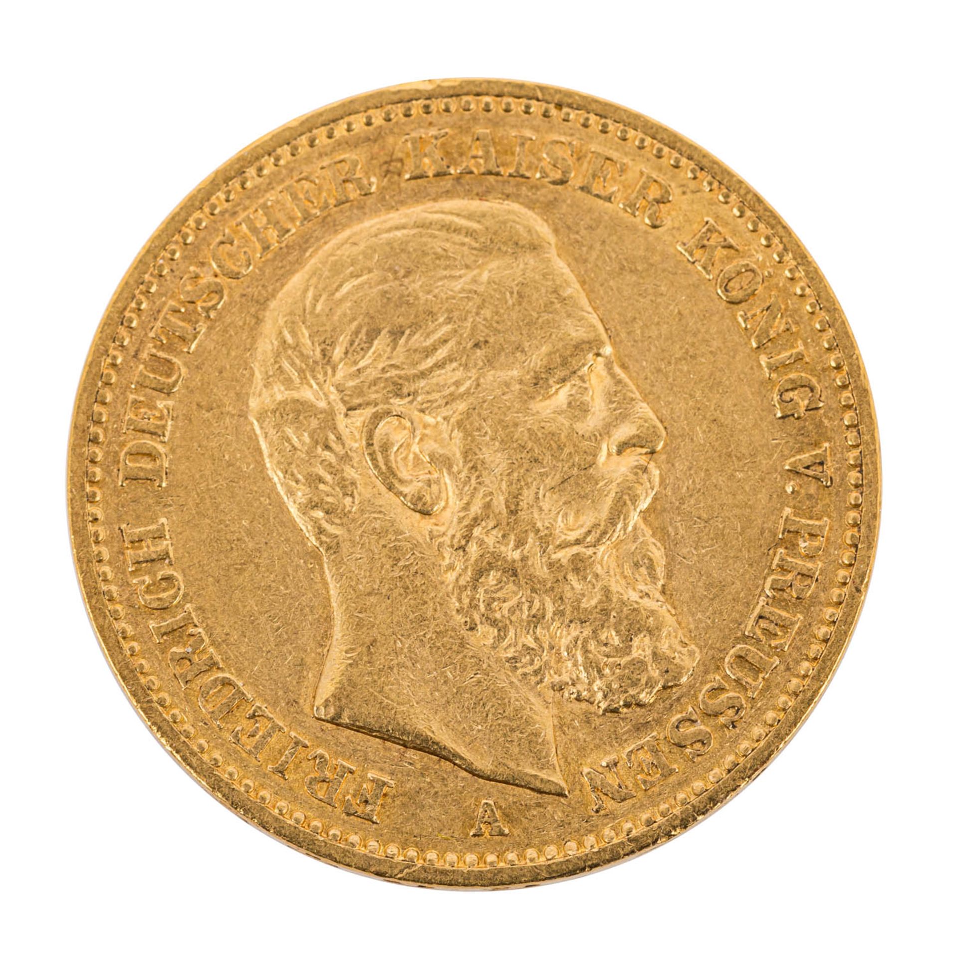 Preussen/GOLD - 5 x 20 Goldmark und 3 x 10 Goldmark, 20 Mark 1872 A Wilhelm I., 20 Mar - Image 3 of 4