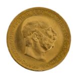 Österreich - 100 Kronen 1915 Neuprägung, Gold, Franz Joseph II, ca. 30 Gramm fein,vz
