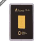 GOLDbarren – 5 g GOLD fein, Goldbarren geprägt, Hersteller Heimerle + Meule, origin