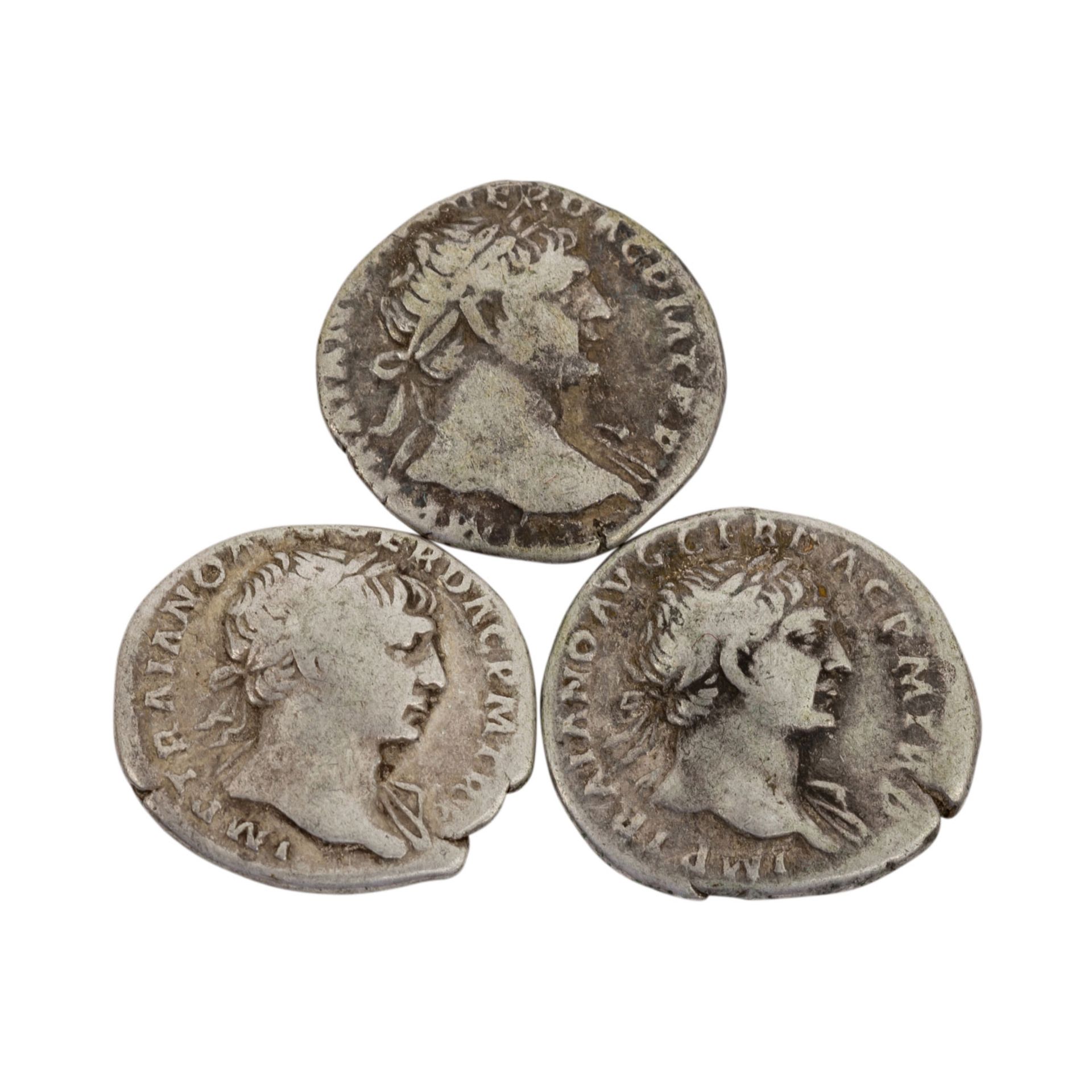 3 Antiken des Imperium Romanum unter Kaiser Traian - dabei u.a. 1 x Röm. Kaiserreich