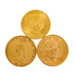 GOLDLOT ca. 19,4 g fein mit Australien 1 Sovereign 1892 S Victoria, NL 10 Gulden 1875