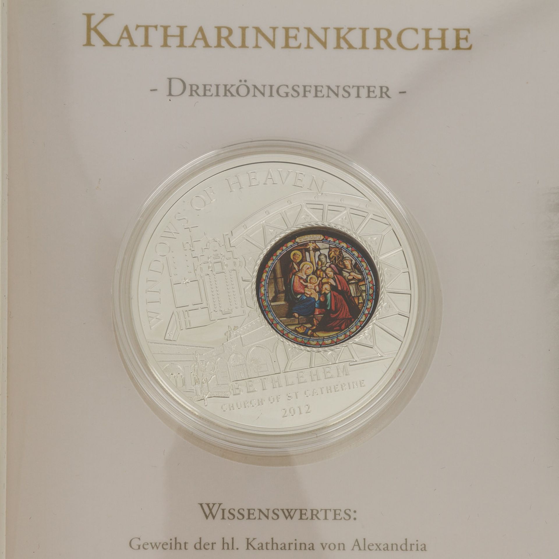 Cook Inseln - Windows of History: 10 Dollars 2012, Katharinenkirche Bethlehem, ca. 46 - Bild 2 aus 3