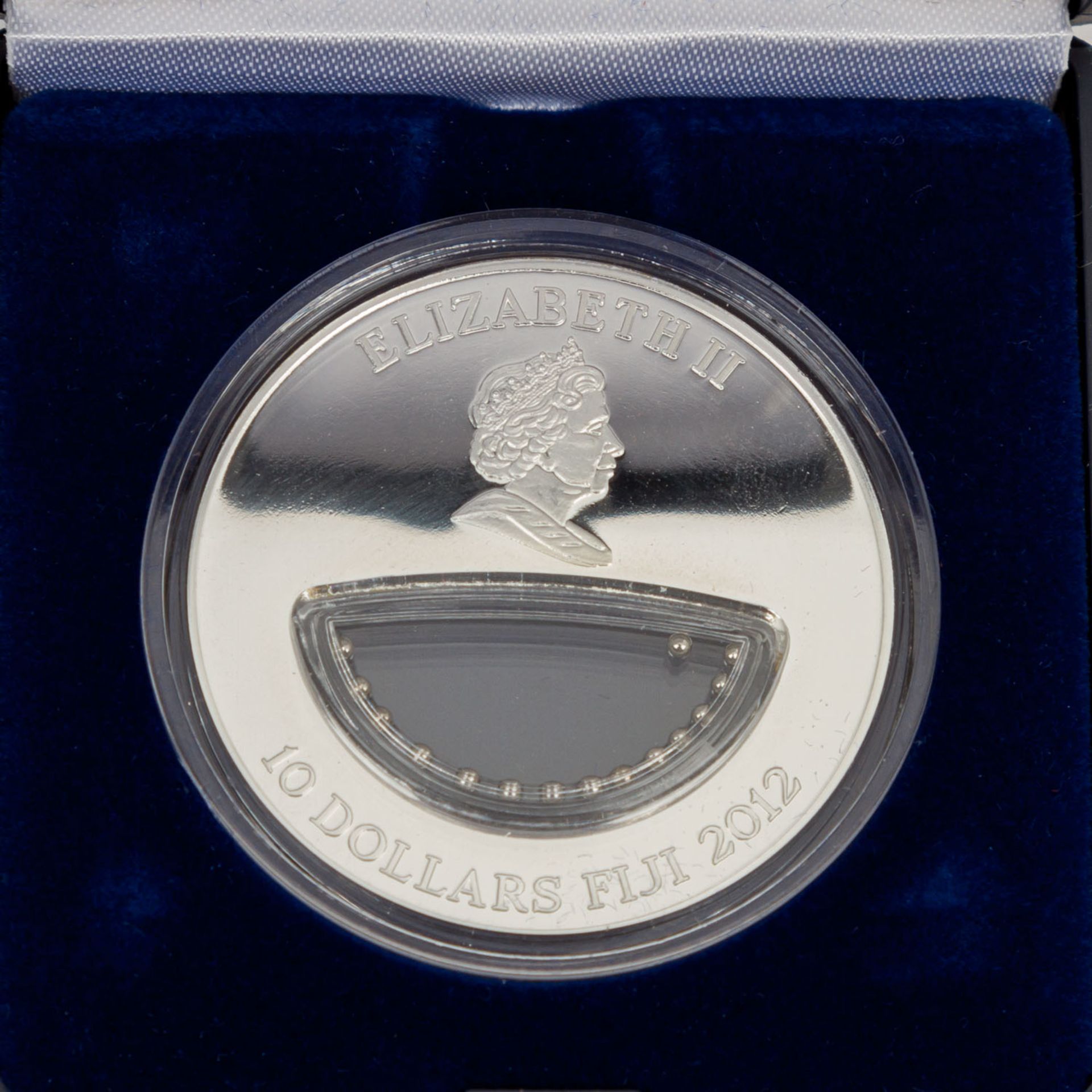 Rhodium Treasures of Mother Nature Proof Silver Coin 1 Fiji Dollar 2012. Vermutlich ha - Bild 2 aus 3