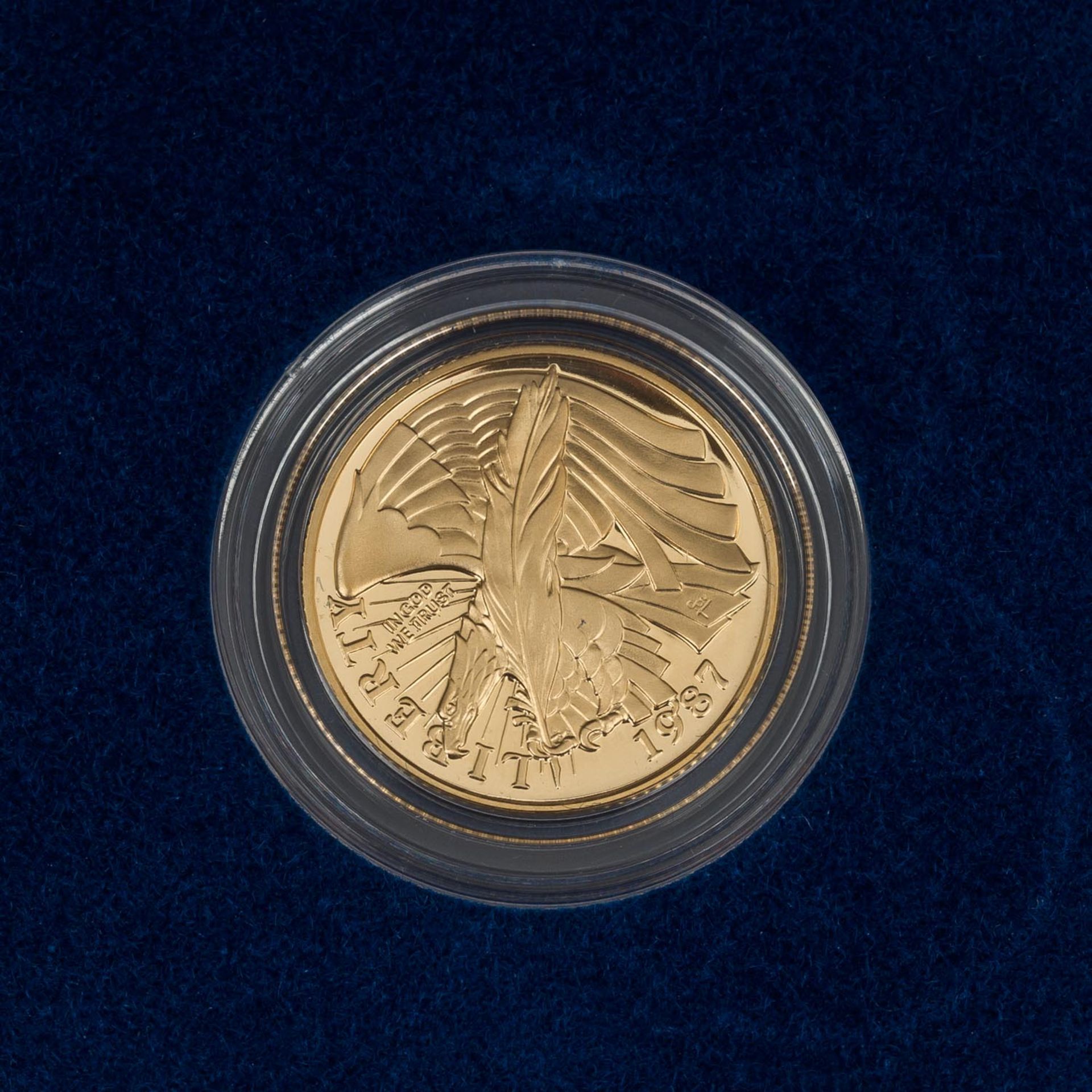 USA/GOLD - 5 Dollars 1987, Bicentennial of the constitution. Ca. 7,4 g Gold fein, proo - Bild 3 aus 3
