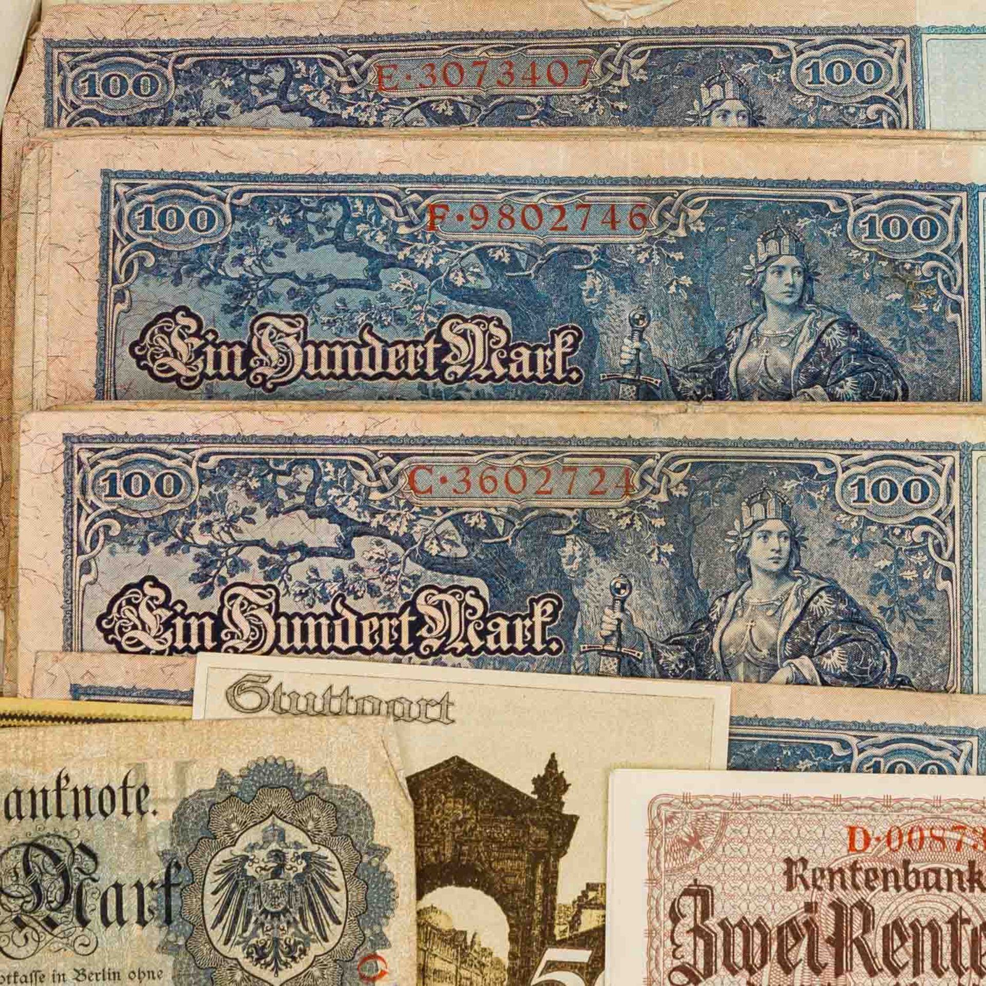 Historische Banknoten, Deutschland 1.H. 20.Jh. - dabei Dt. Kaiserreich, Weimarer Repub - Bild 5 aus 5