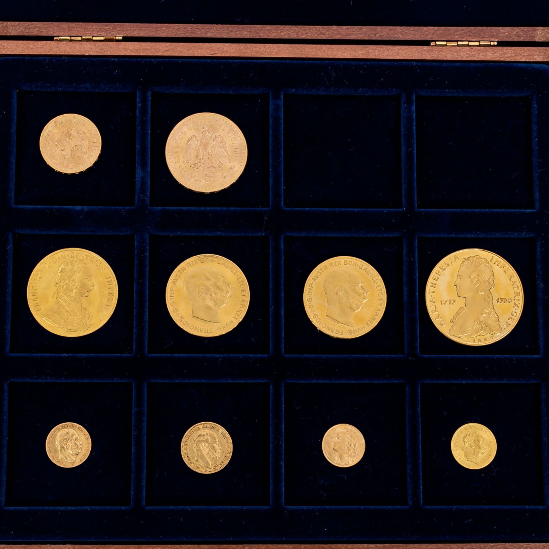 GOLDLOT 10 Münzen, ca. 178 g fein, darunter Mexiko 50 Pesos 1947, 20 Pesos 1959, Öst - Bild 2 aus 3