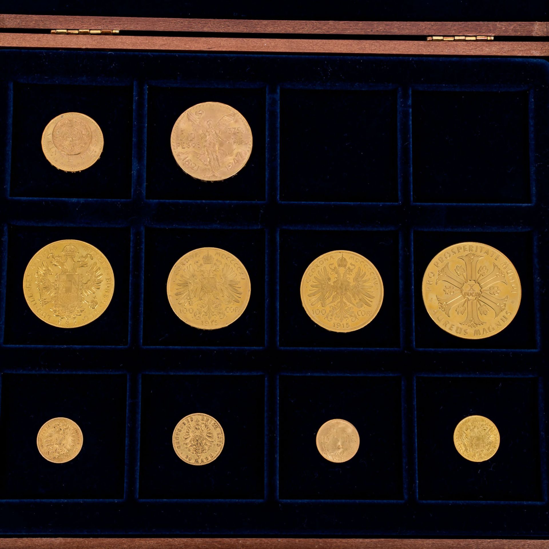 GOLDLOT 10 Münzen, ca. 178 g fein, darunter Mexiko 50 Pesos 1947, 20 Pesos 1959, Öst - Bild 3 aus 3