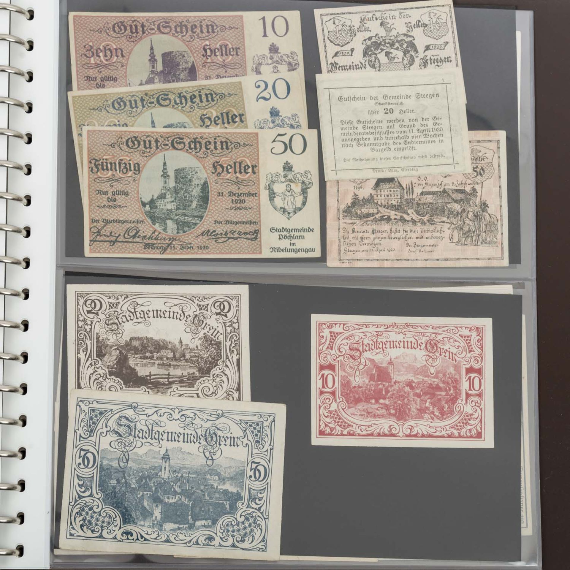 Deutsches Reich, Sammlung von gut 150 Noten, sehr unterschiedlich erhalten, im Album, - Bild 2 aus 5