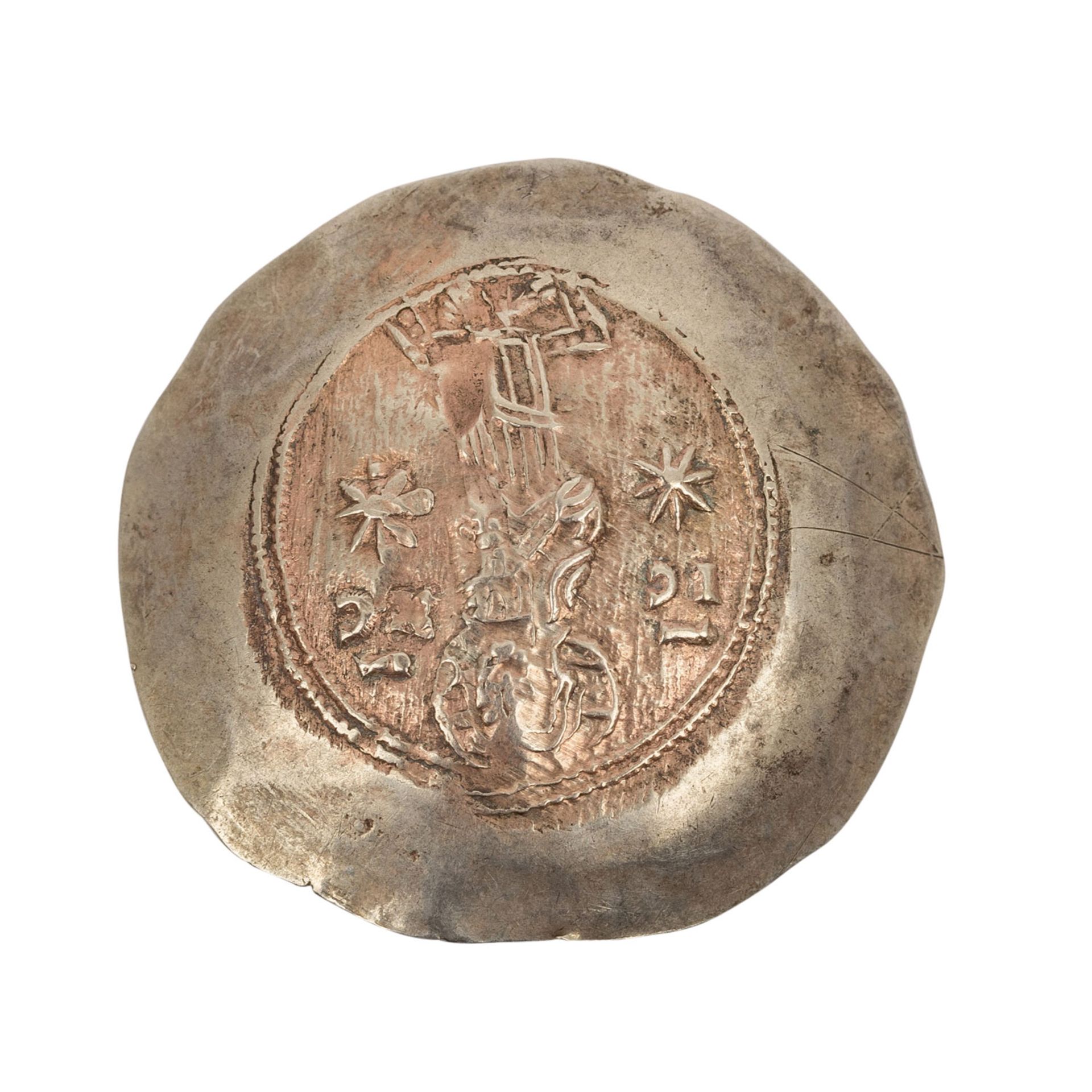 Byzanz - MANUEL I. COMNENUS. 1143-1180, El-Aspron Trachy, Christus steht frontal zwisc - Bild 2 aus 2