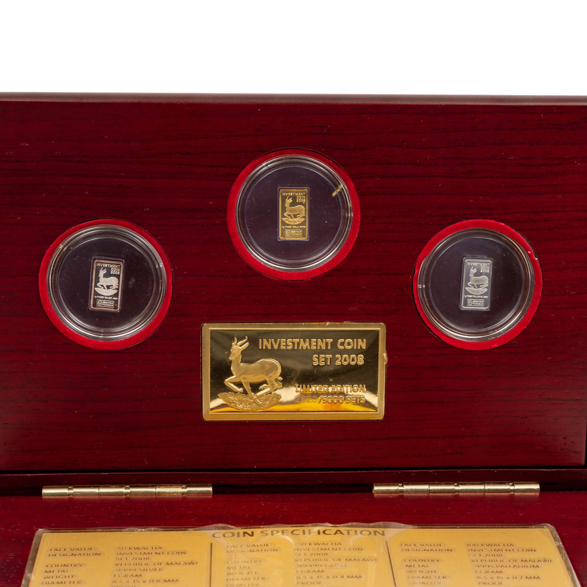 "Investment Coin Set 2008 - Premium Collection - Silver, Gold and Palladium" bestehend - Image 5 of 5