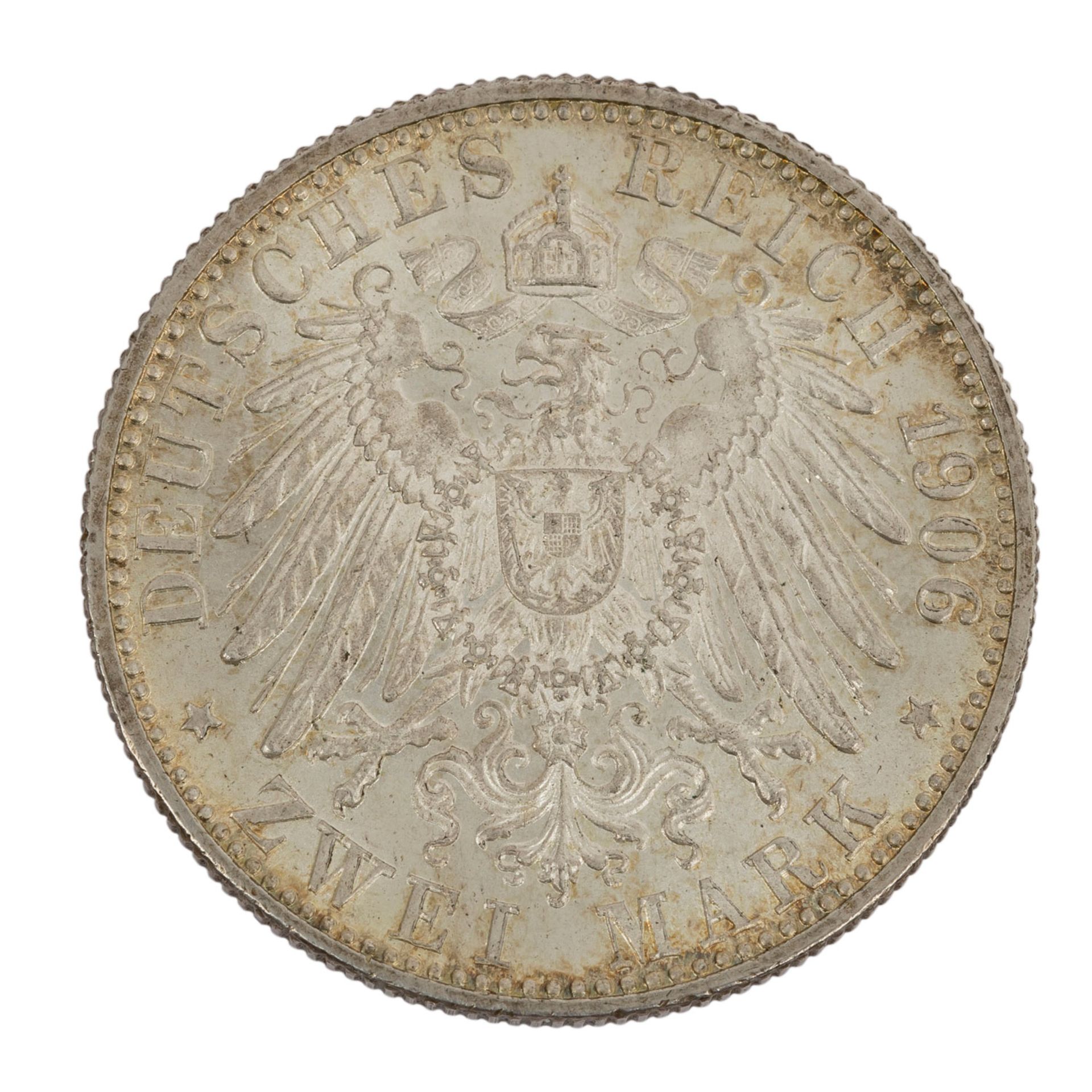 Deutsches Kaiserreich / Württemberg - 2 Mark 1906, - Image 2 of 2