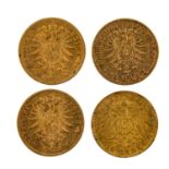 Sachsen/GOLD - 4 x 10 Mark,