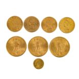 USA/GOLD - Konvolut mit 3 x 20 Dollars