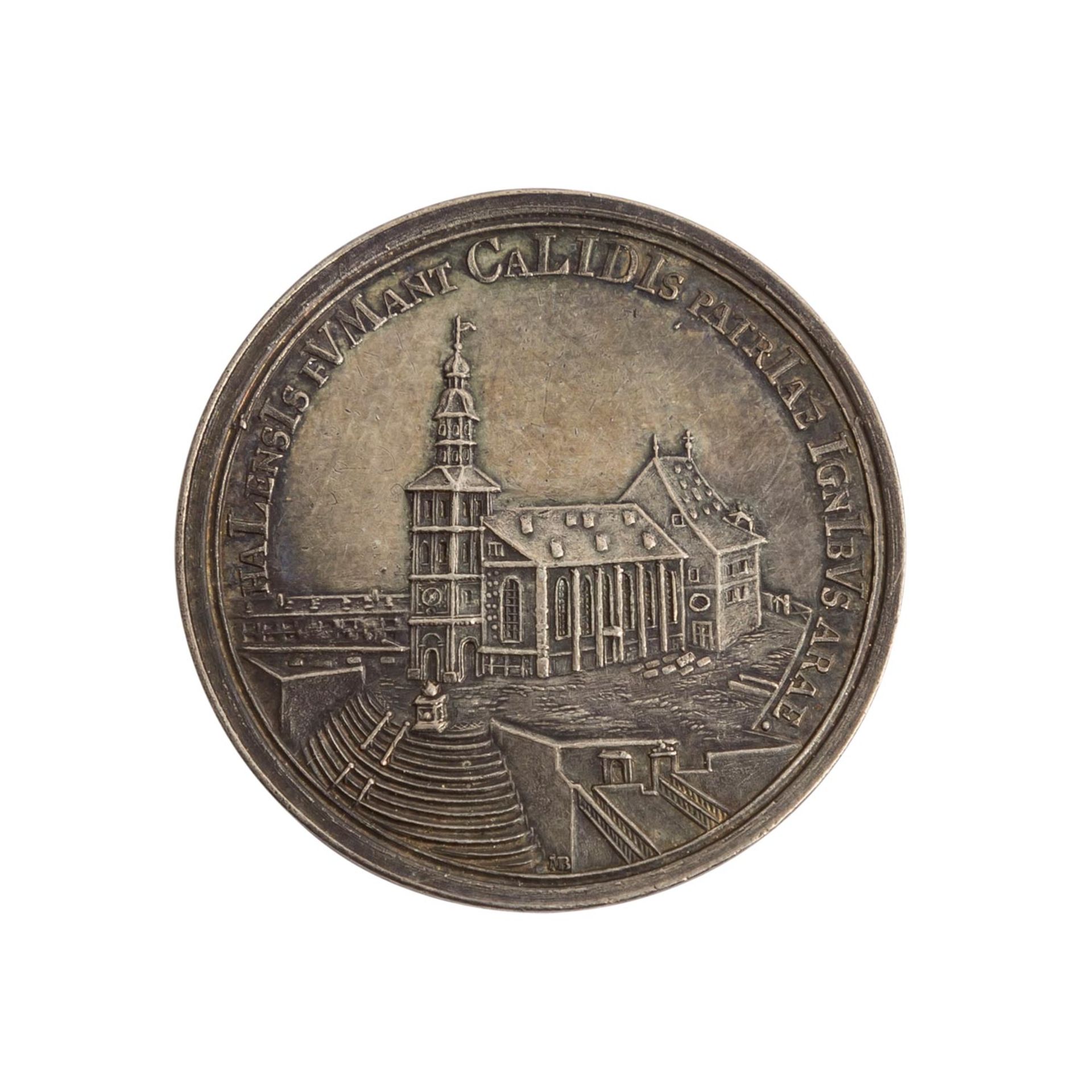 Schwäbisch Hall - Silbermedaille 1716, sog. Salzbrunnenmedaille, - Image 2 of 2