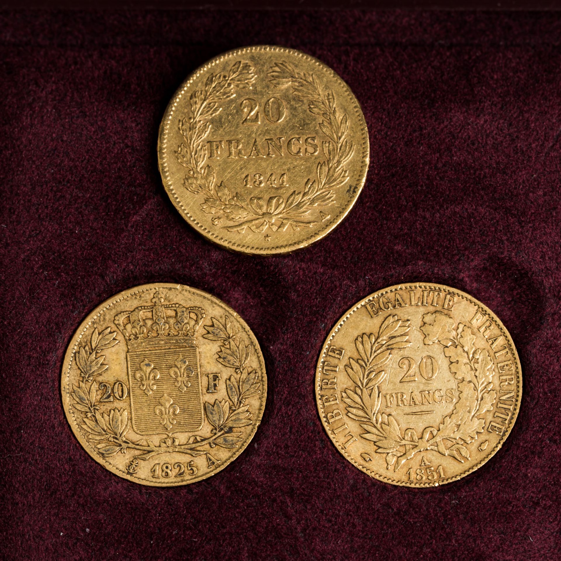 Frankreich/GOLD - 3 x 20 Francs, - Image 3 of 3