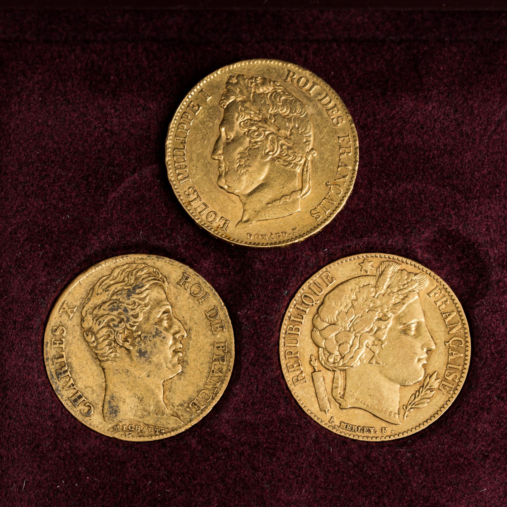 Frankreich/GOLD - 3 x 20 Francs, - Image 2 of 3