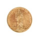 Vatikan/Gold - 100 Lire 1932, Papst Pius XI,