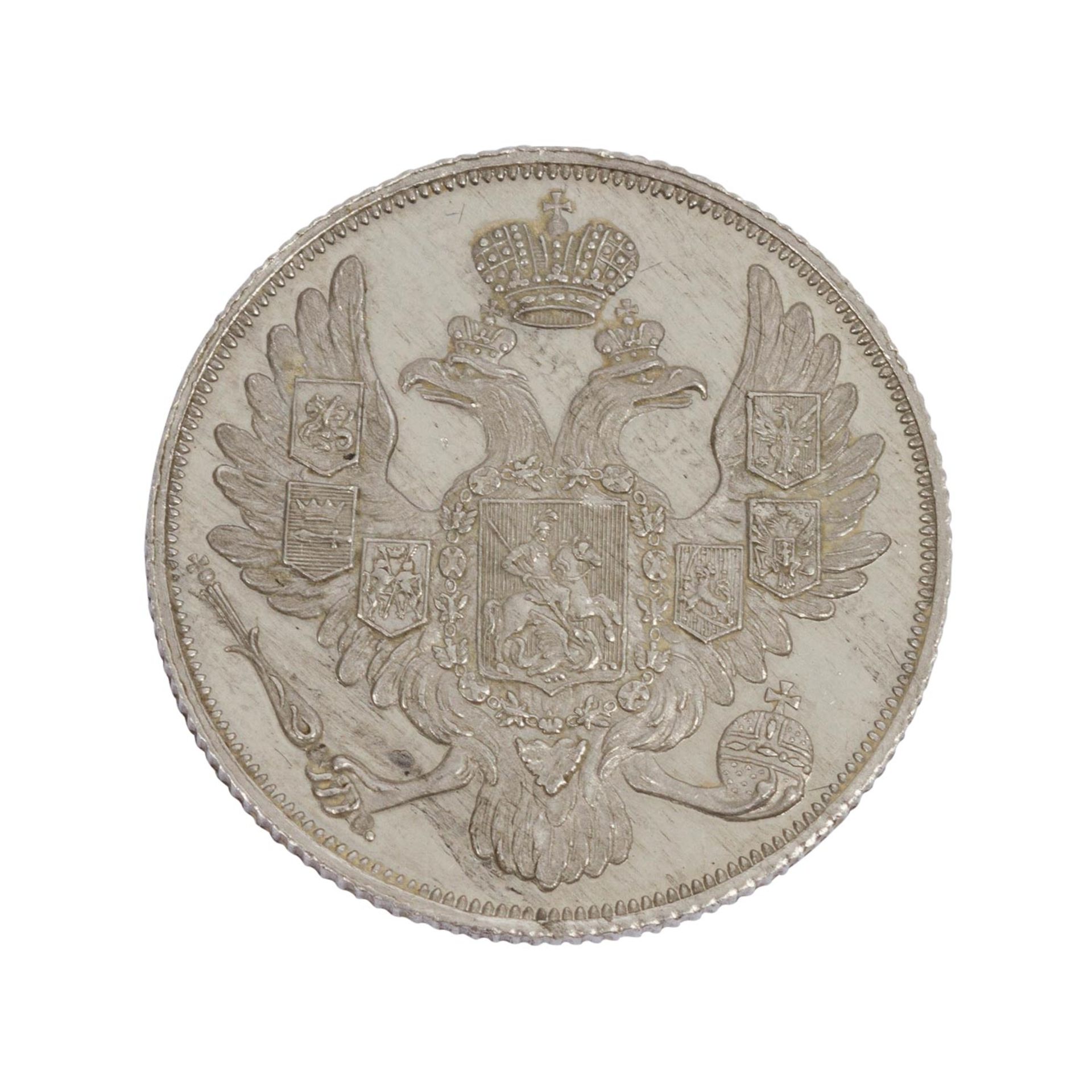 Russland/PLATIN - Äußerst seltene 3 Rubel 1828,