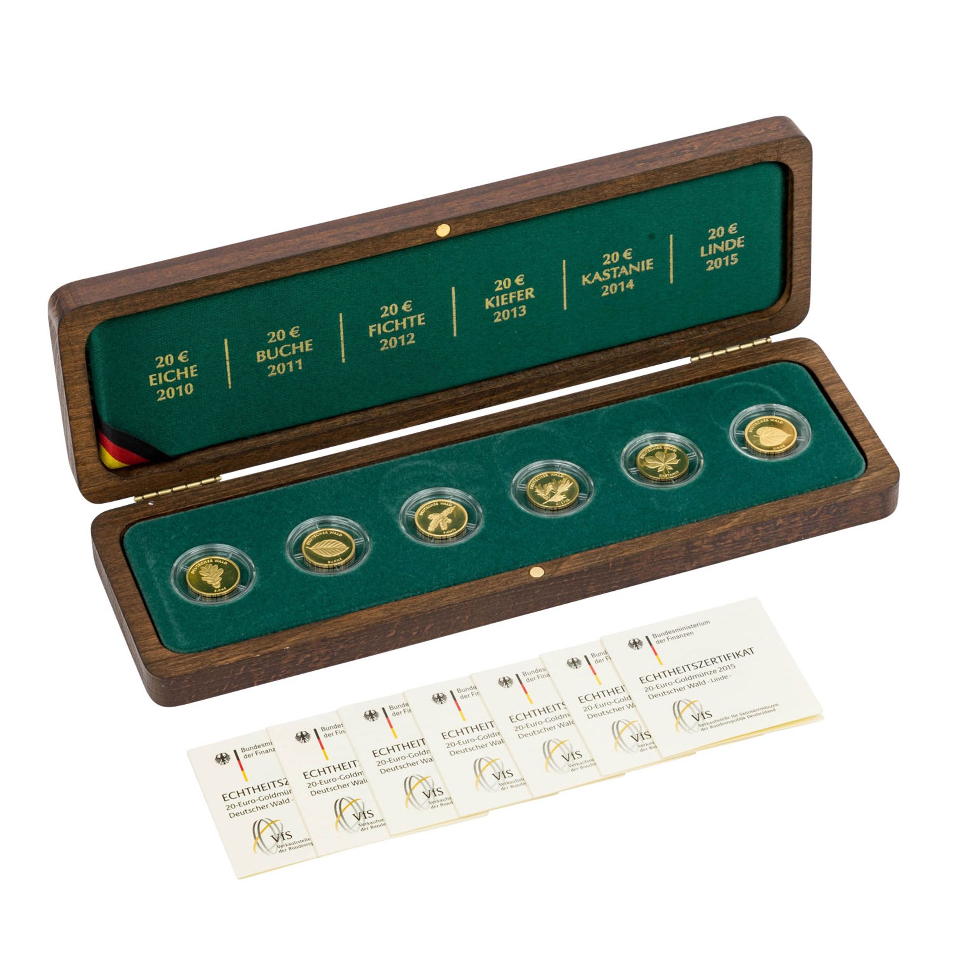 BRD Deutscher Wald Set - 6 x 20 Euro/GOLD