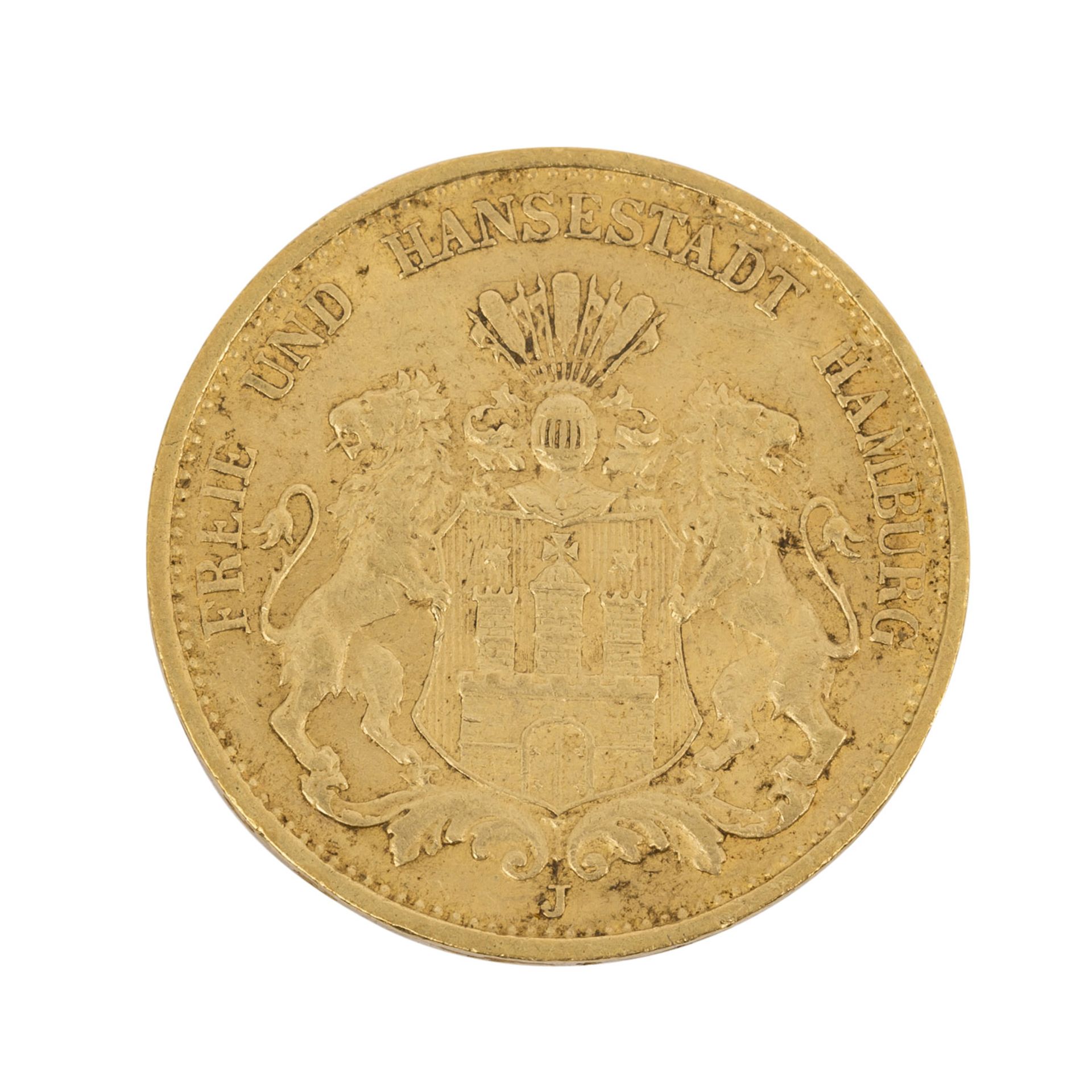 Hamburg/GOLD - 20 Mark 1900 J,