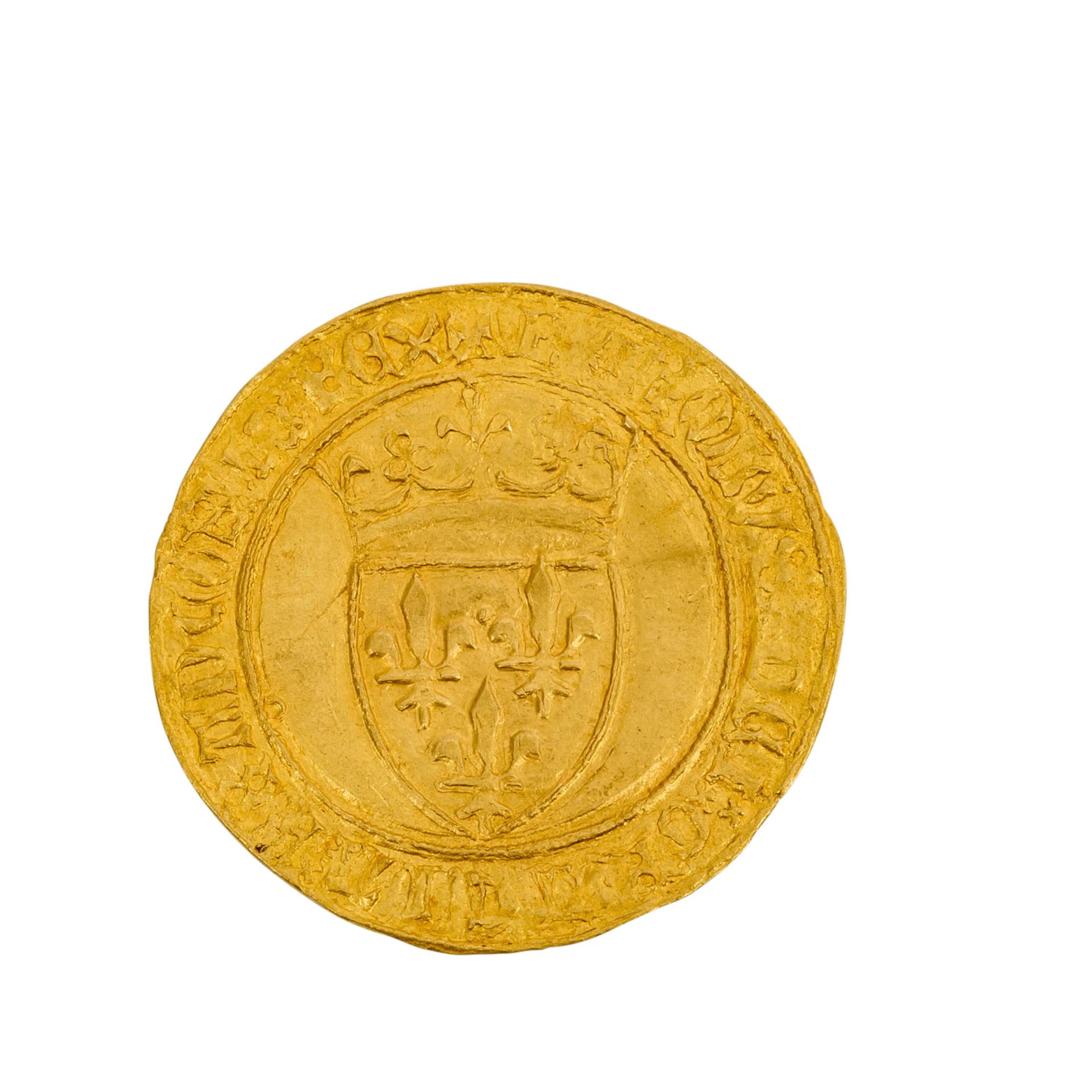 Frankreich - Ecu d'or à la couronne o. J., König Karl VI. 1380-1422, - Image 2 of 3