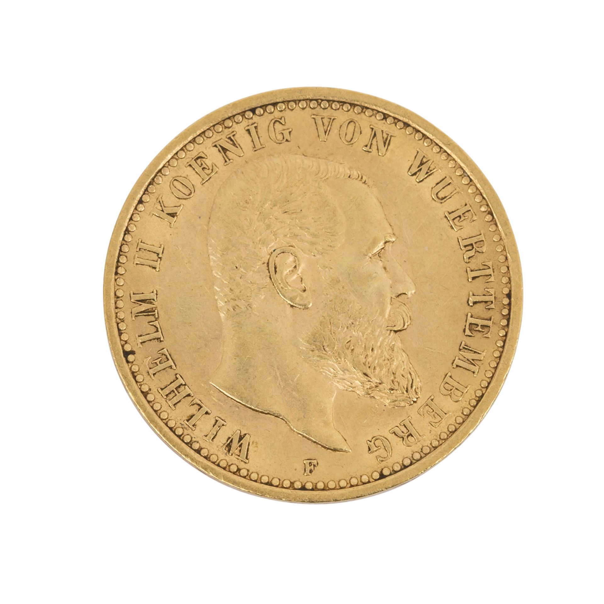 Württemberg/GOLD - 10 Mark 1910 F Wilhelm II.,