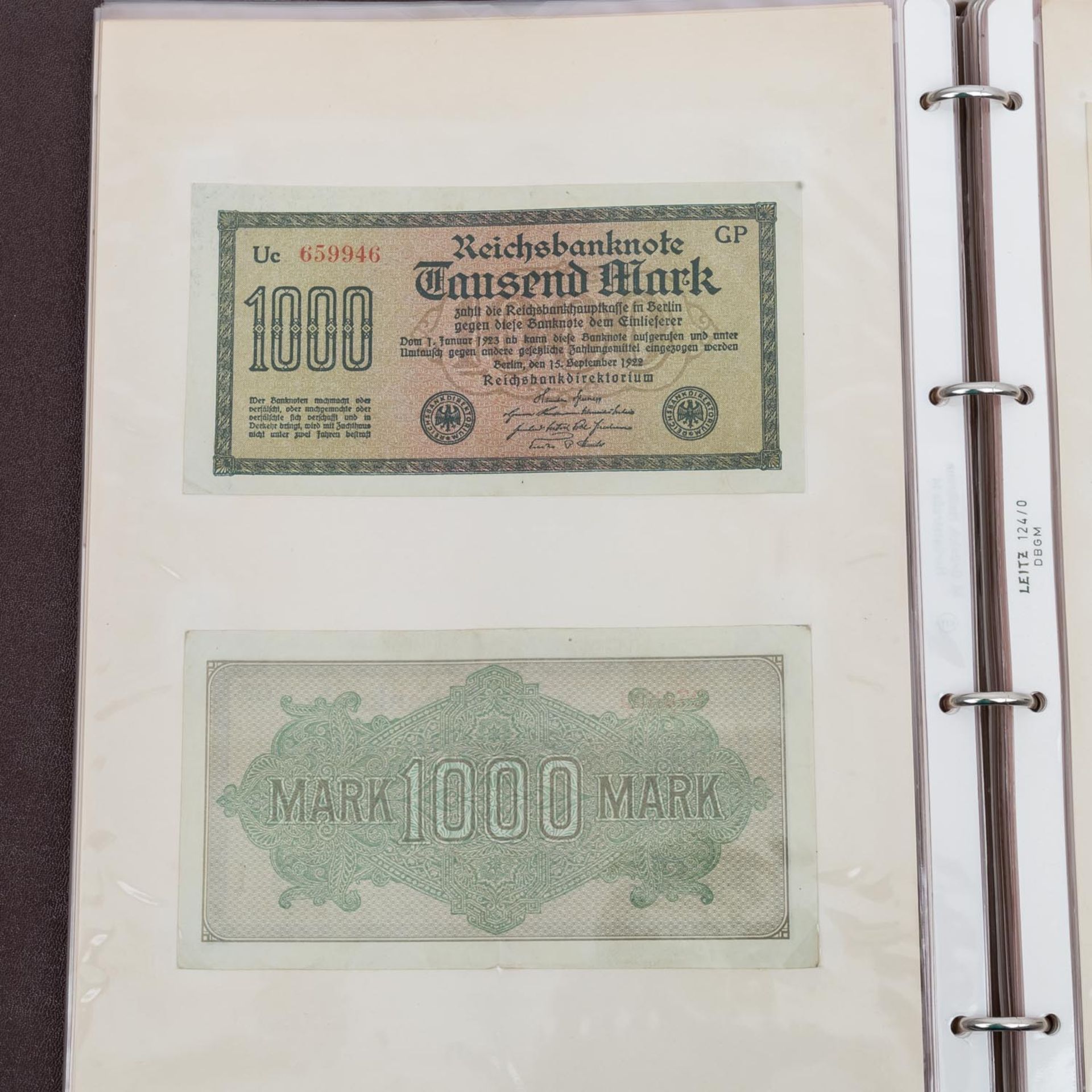 Konvolut - Banknoten Deutsches Reich - Image 3 of 9