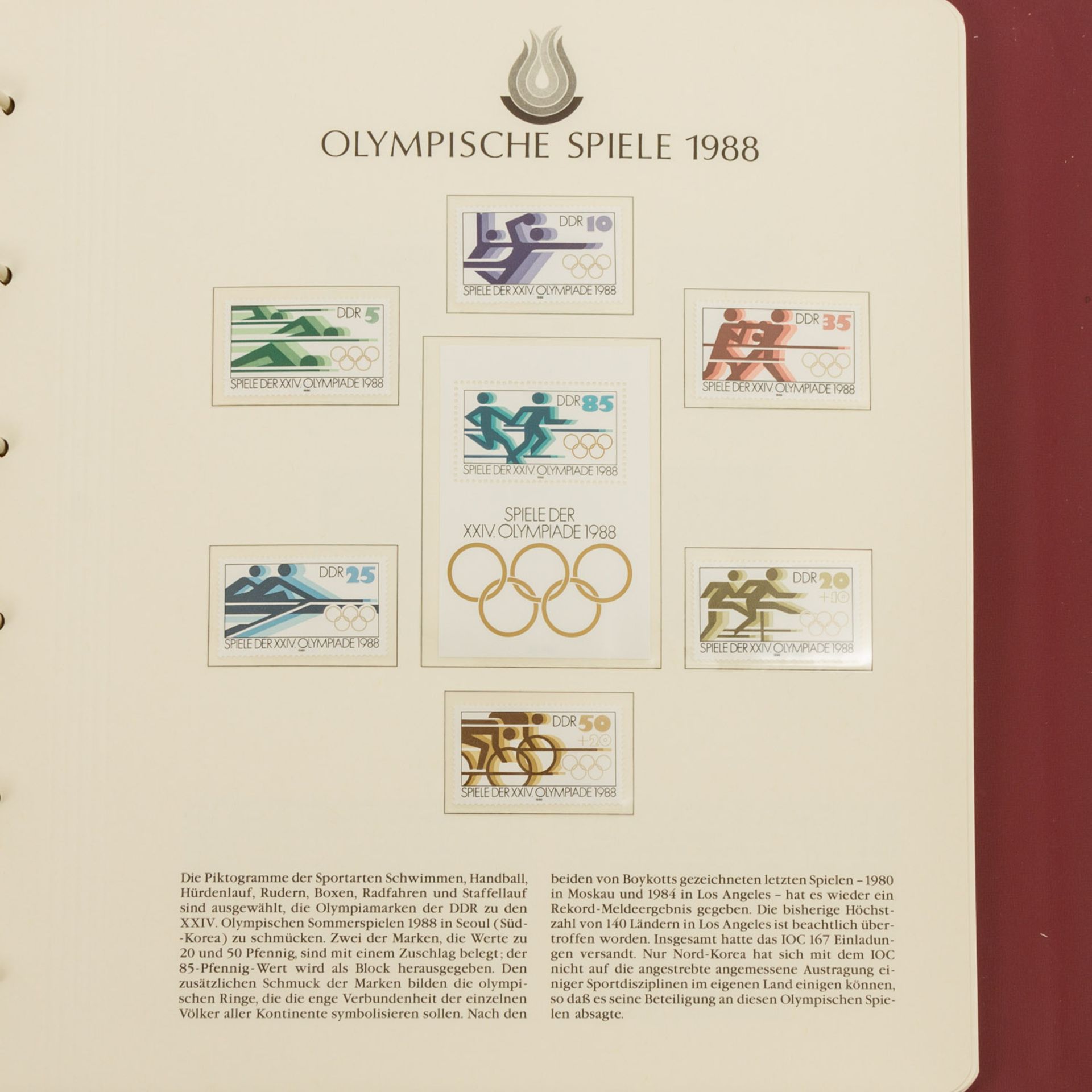 Schöne Motivsammlung Olympia 1988, Kat.-Wert 550,-€ - Bild 5 aus 10