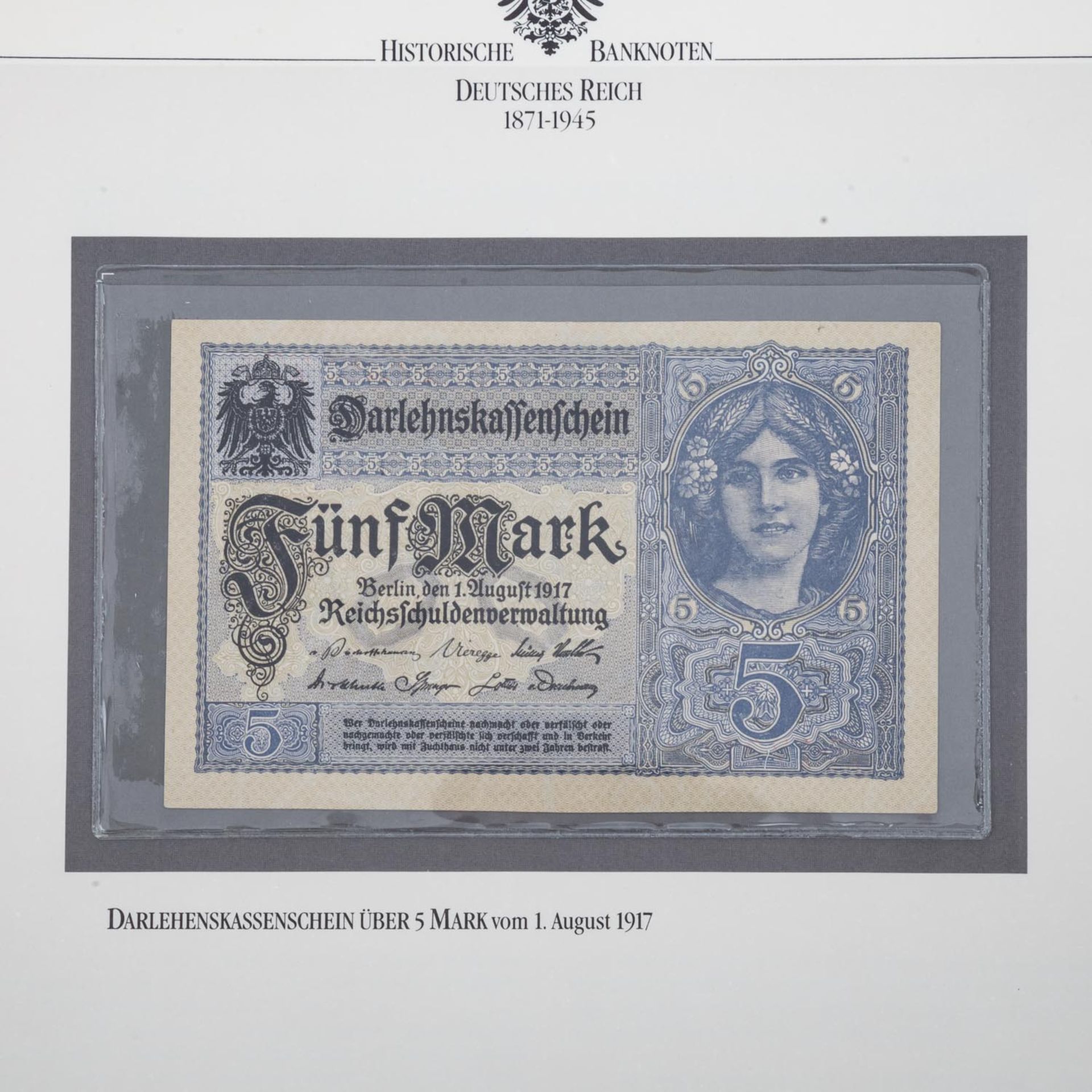 "Historische Banknoten Deutsches Reich 1871-1945" - - Image 3 of 7