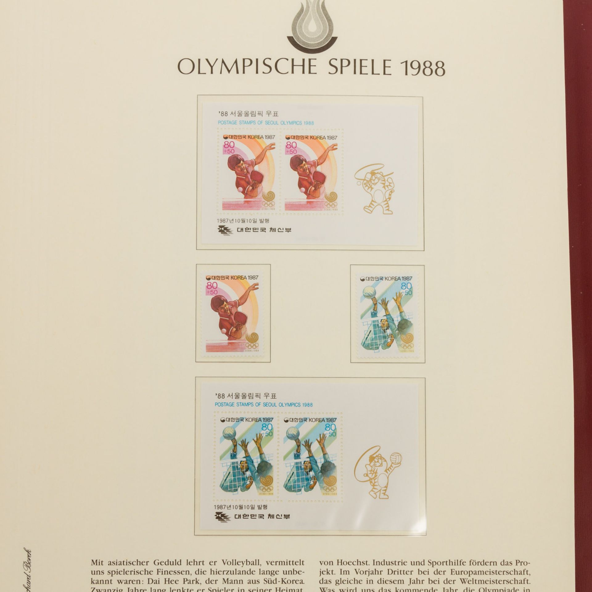 Schöne Motivsammlung Olympia 1988, Kat.-Wert 550,-€ - Bild 10 aus 10