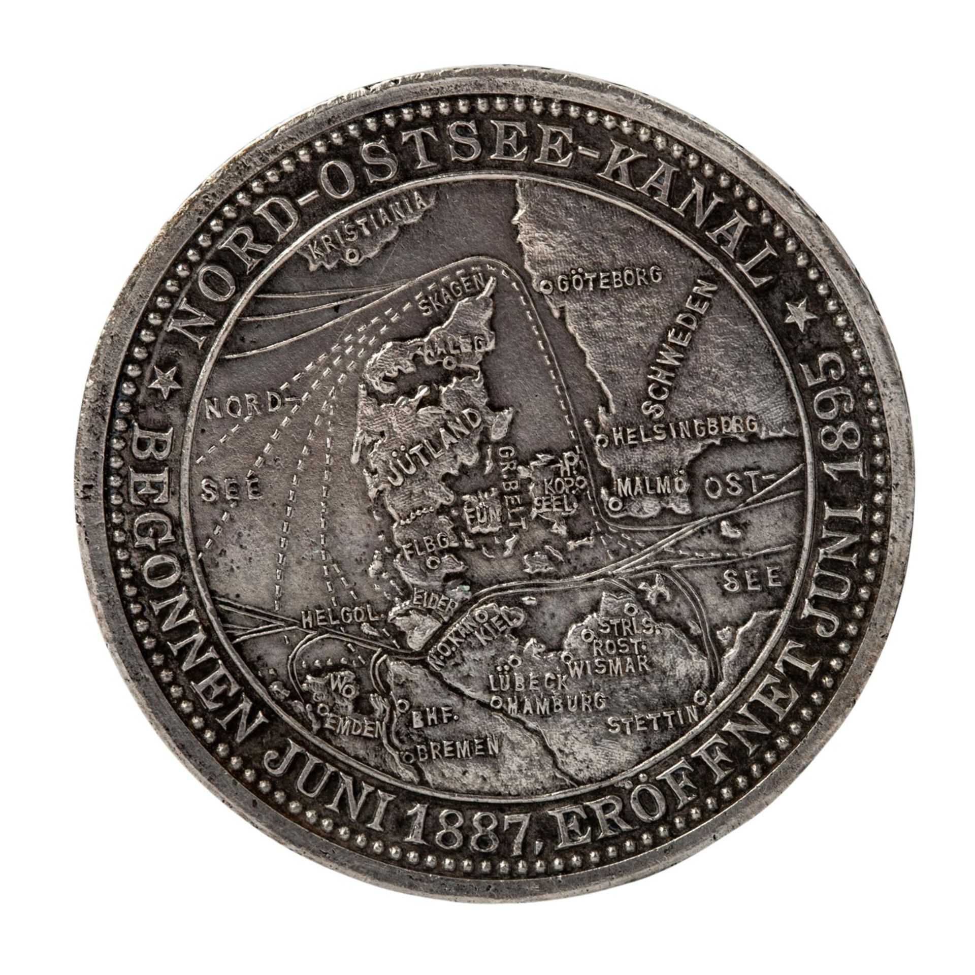 Eröffnung des Nord-Ostsee-Kanals, Silbermedaille 1895, - Image 2 of 2