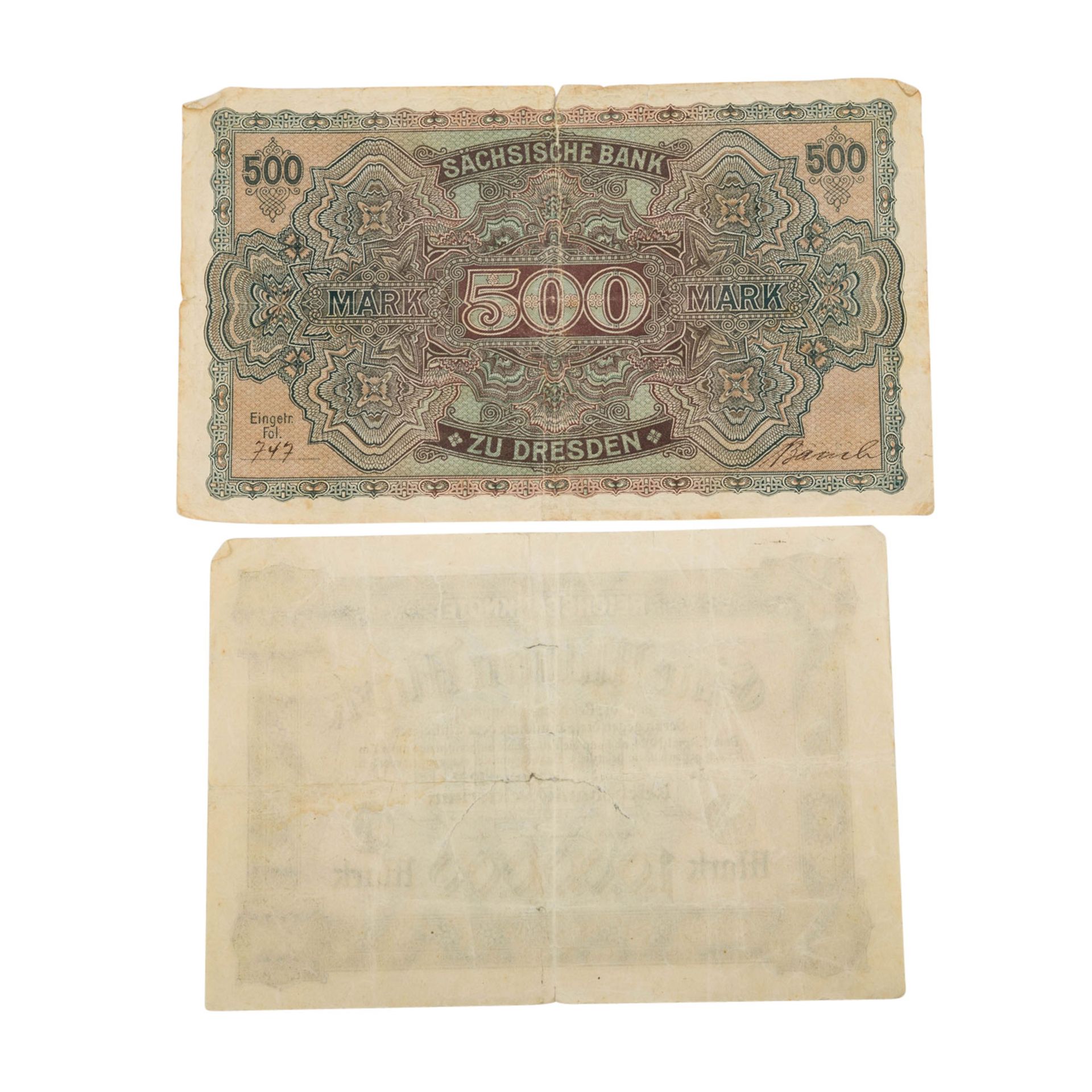 Banknoten der Weimarer Republik, Deutschland 1.Hälfte 20.Jh. - - Bild 3 aus 7