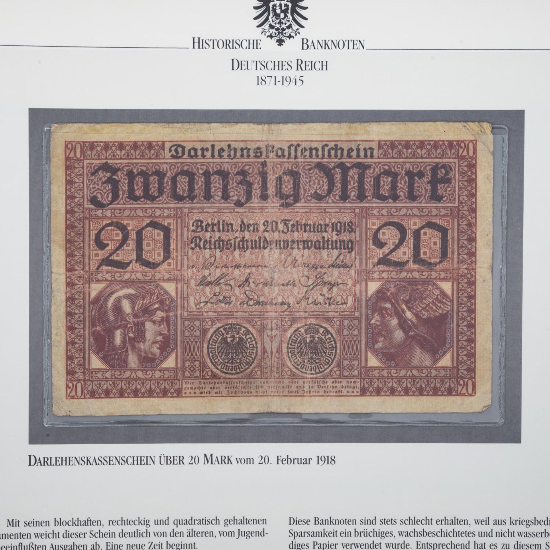 "Historische Banknoten Deutsches Reich 1871-1945" - - Image 4 of 7