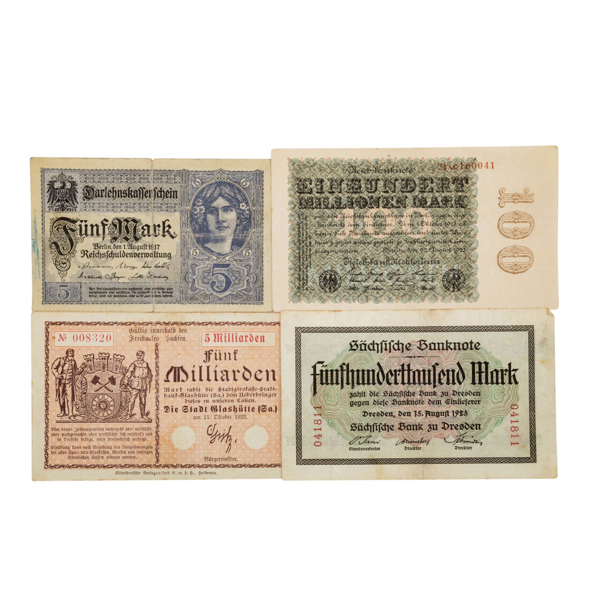 Banknoten der Weimarer Republik, Deutschland 1.Hälfte 20.Jh. - - Bild 4 aus 7