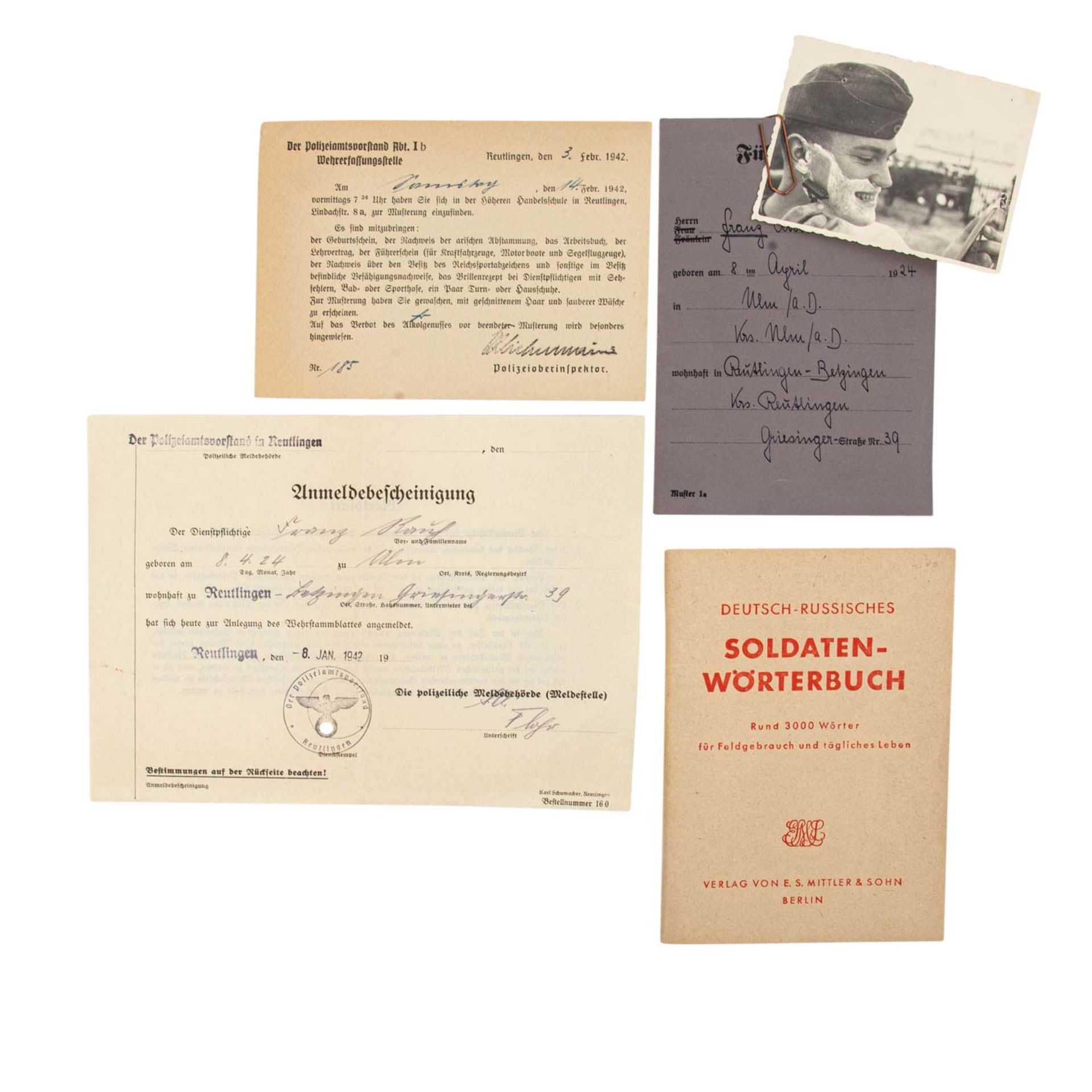Deutsches Reich 1933-1945 - Mappe mit Dokumenten und Fotos - Bild 2 aus 3