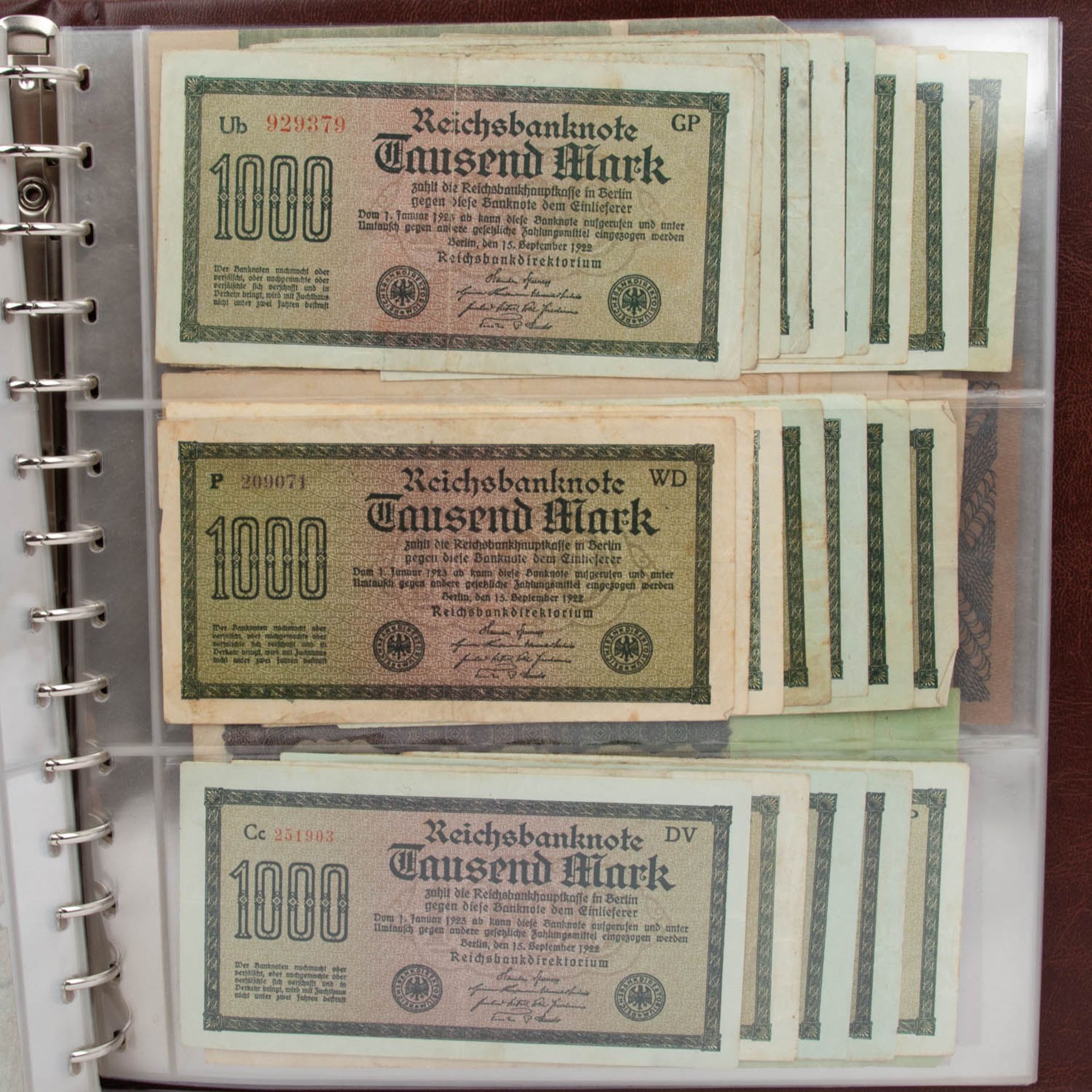 Sehr interessante Banknotensammlung im Album, - Image 2 of 4