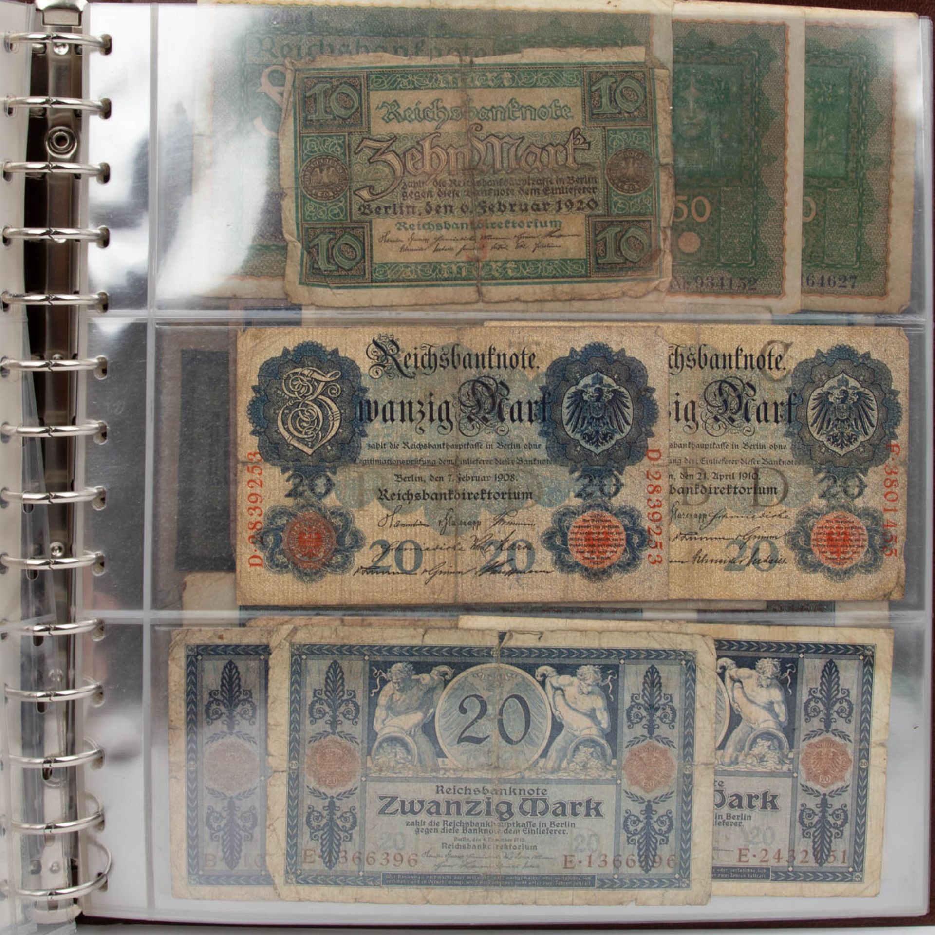 Sehr interessante Banknotensammlung im Album, - Image 3 of 4