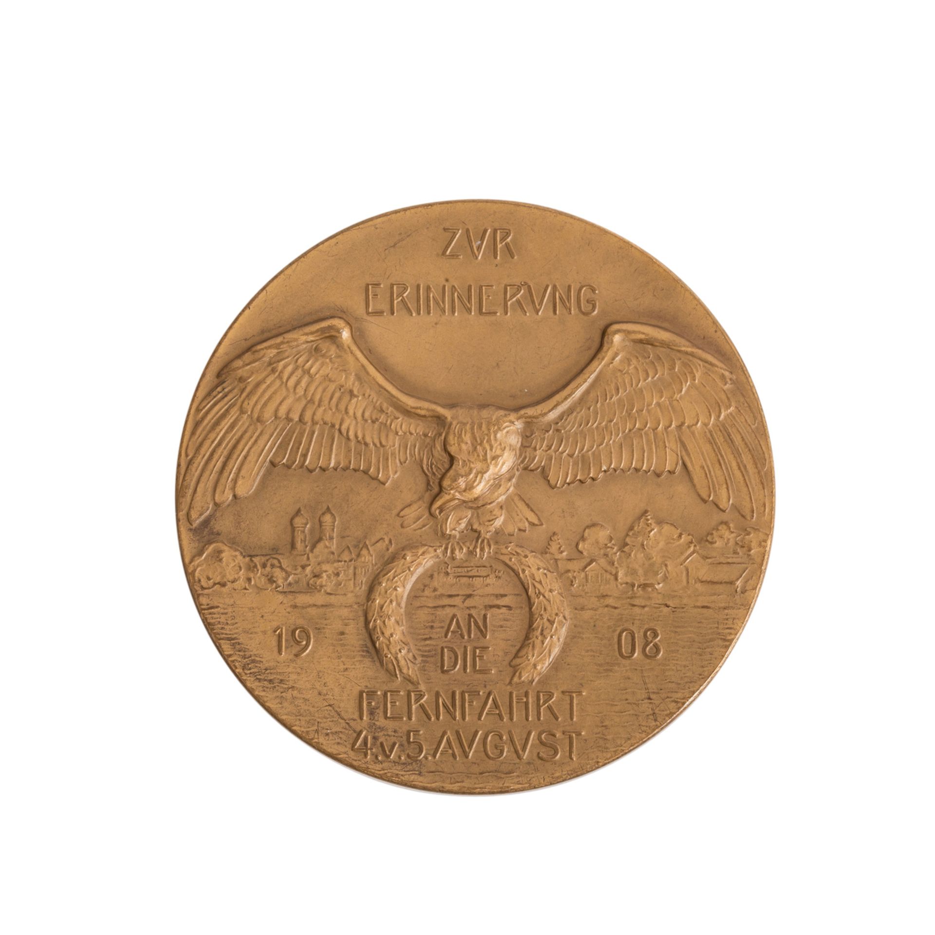 Luftfahrt - Zeppelin Bronzemedaille 1908, - Bild 2 aus 2