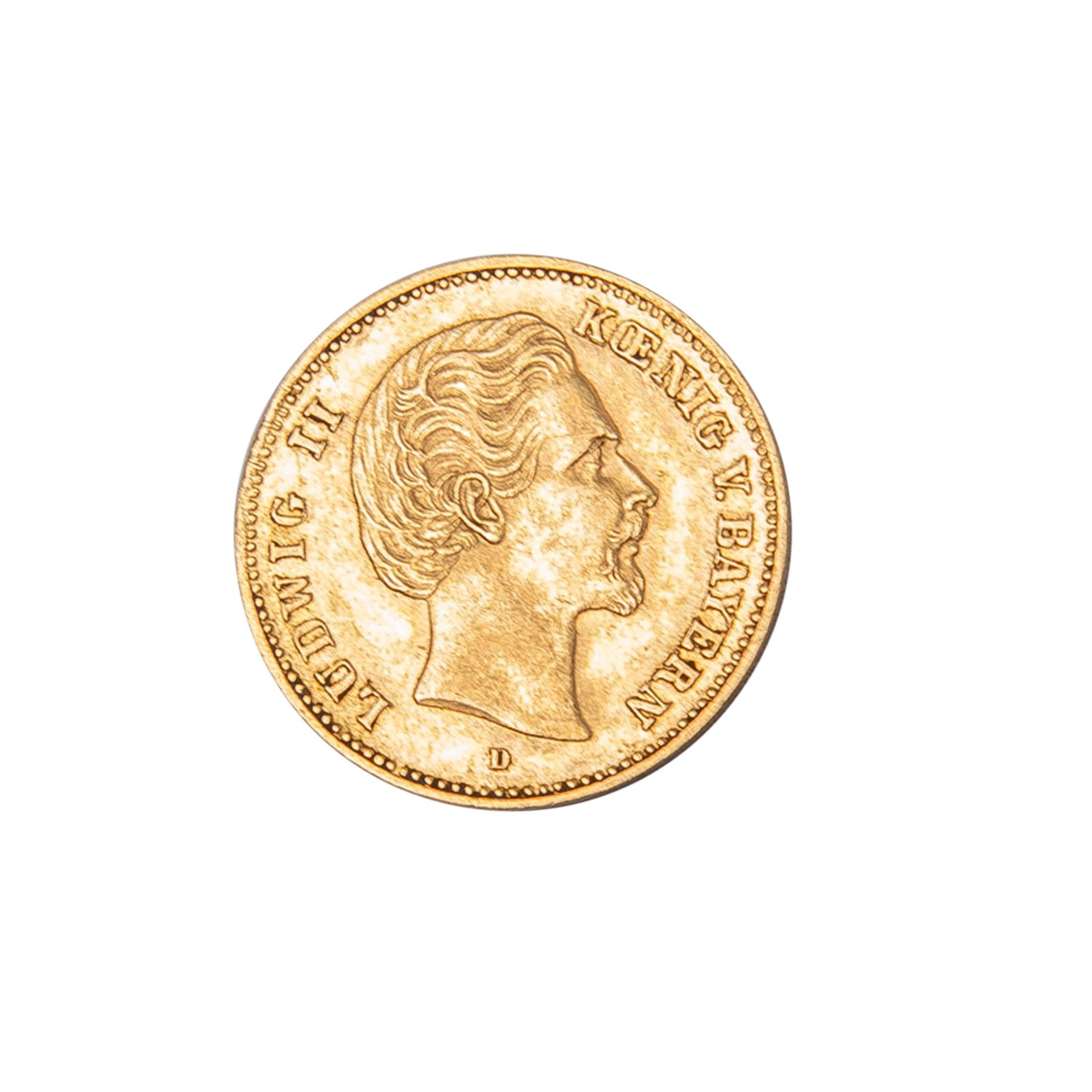 Bayern/GOLD - 5 Mark 1877 D,