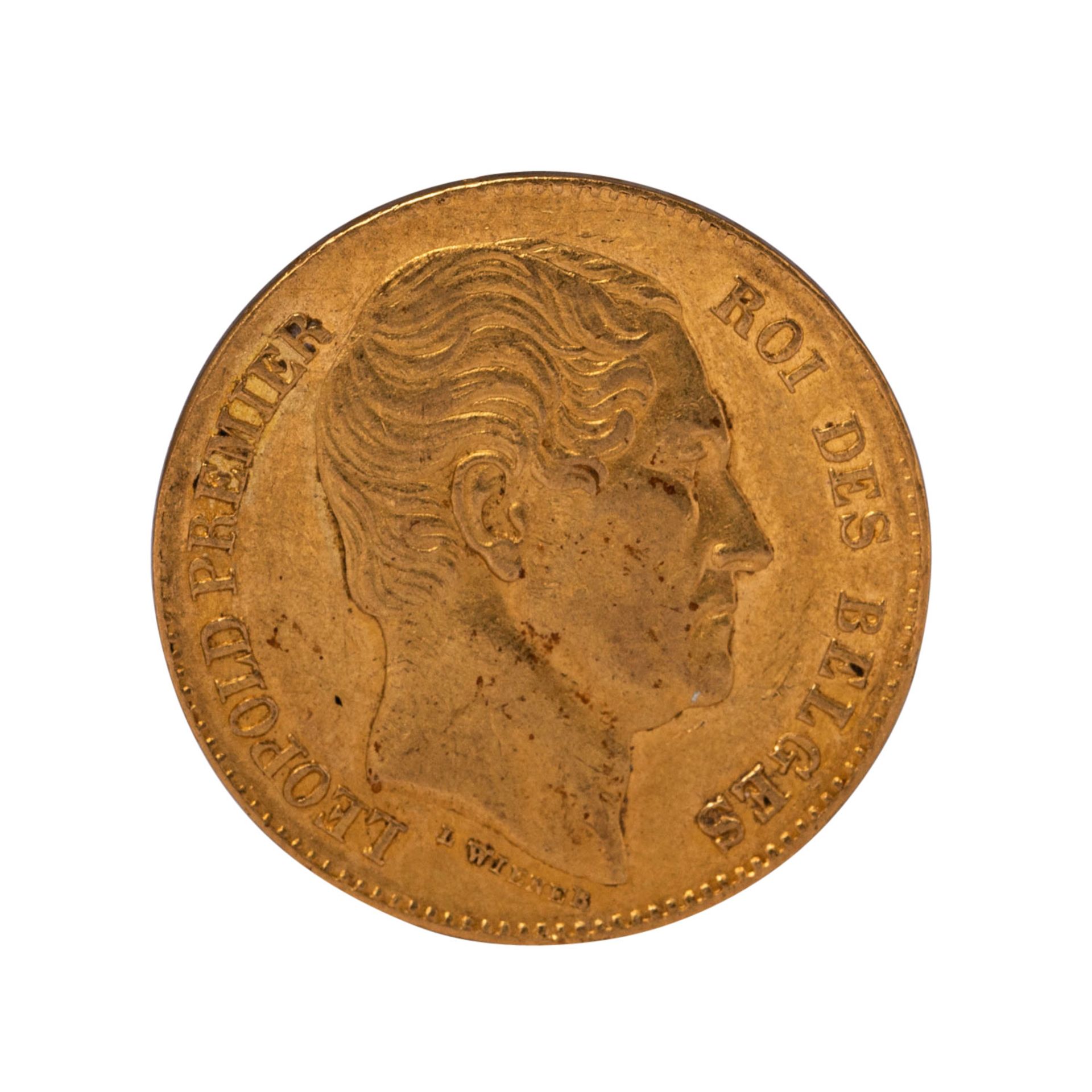 Belgien - 20 Francs 1865, Leopold I, - Image 2 of 2