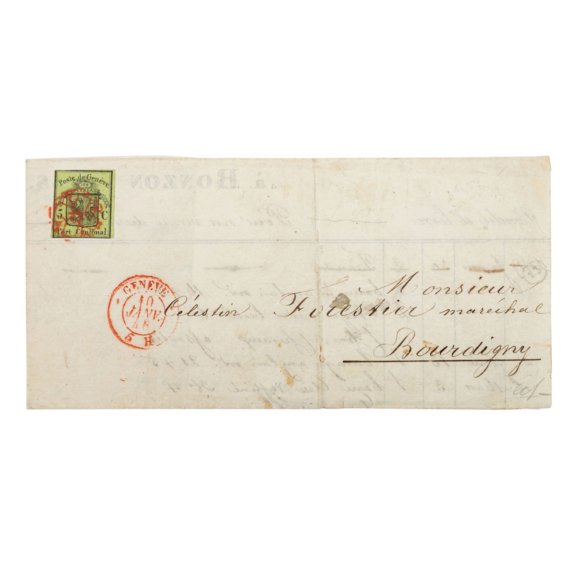 Schweiz Genf 1846, Kat.-Wert: 3.000,-€ - Bild 2 aus 3