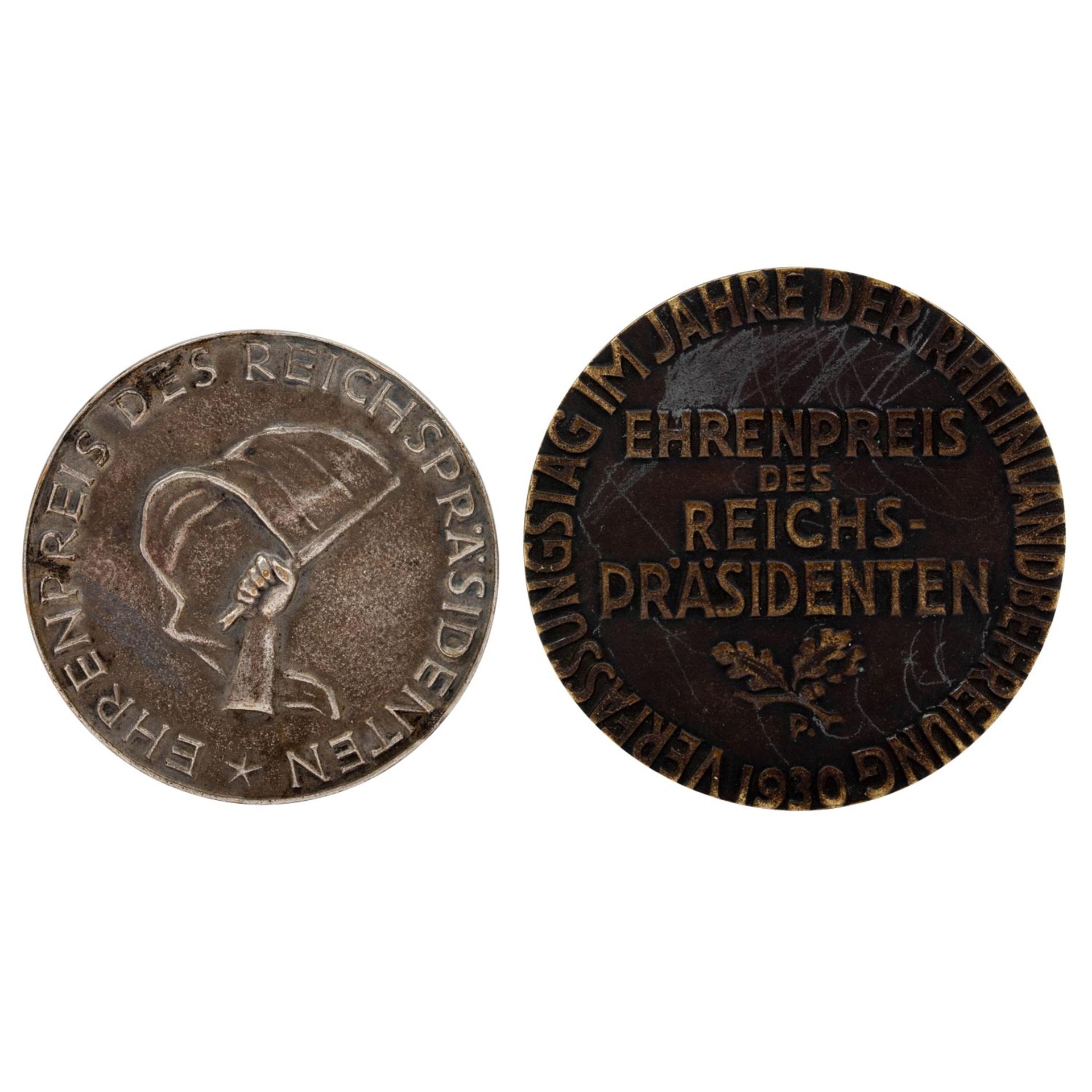 2 Bronzemedaillen, Weimarer Republik - - Bild 2 aus 2