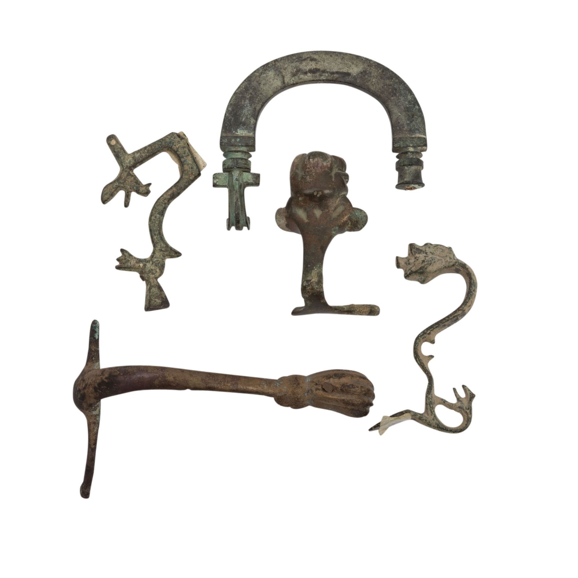 Antike Fundgrube mit Artefakten aus Stein, Bein, Glas und Bronze - - Bild 6 aus 11