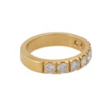 Halbmemoire Ring mit Brillanten ca. 1,4 ct,ca. WEISS (H)/VS, GG 18K, 8,4 gr, RW: 57, 2