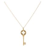 TIFFANY & CO Anhänger "Quatrefoil Key"KP (2009): 1.265 €, mit vier Brillanten, zu