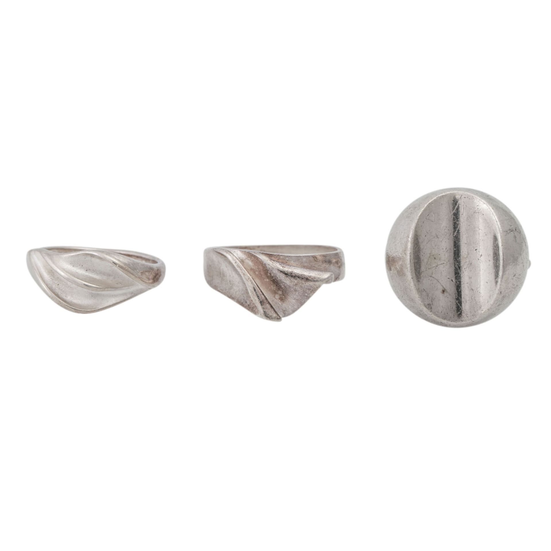 Schmuckkonvolut 7-teilig,Silber, 149 g, bestehend aus 1 Armband, 1 Collier, 3 Ringen, - Bild 6 aus 7