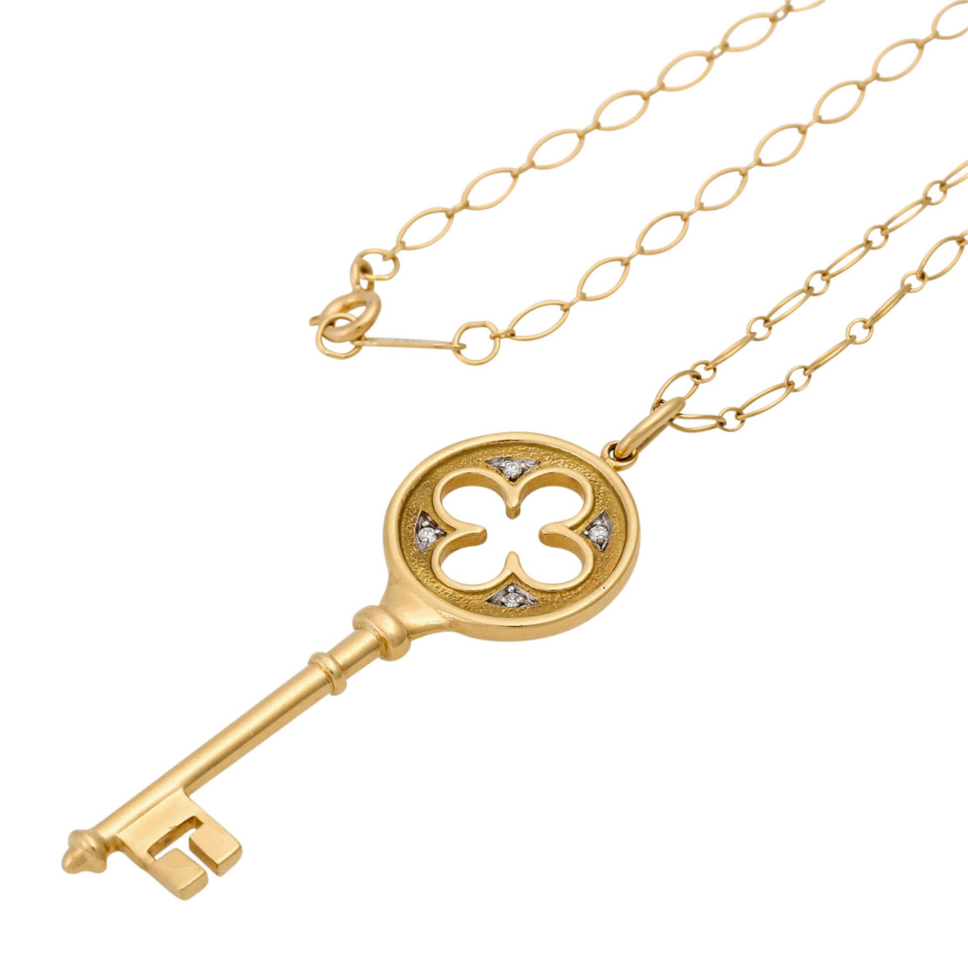 TIFFANY & CO Anhänger "Quatrefoil Key"KP (2009): 1.265 €, mit vier Brillanten, zu - Image 4 of 5